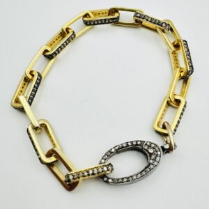 DIAMOND LINK AND CLASP BRACELET